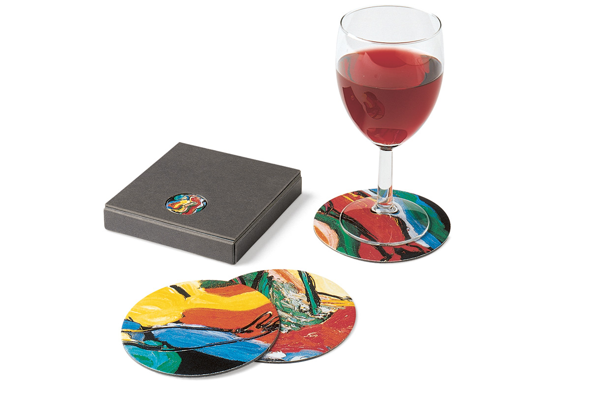 Artful coasters per set